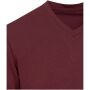 Balfour 200 g/m² unisex OCS organisch T-shirt met korte mouwen en V-hals - Diep bordeauxrood - S