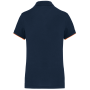 Contrasterende damespolo Day To Day korte mouwen Navy / Fluorescent Orange XXL