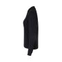 Poloshirt met lange mouw | stretch | dames - Zwart, 6XL
