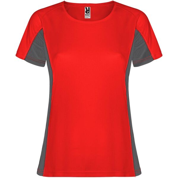Shanghai sportshirt met korte mouwen voor dames - Rood/Donkerlood - roly-S Shanghai sportshirt met korte mouwen voor dames - Rood/Donkerlood - roly-S