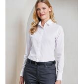 Ladies Recyclight® Long Sleeve Poplin Shirt, Black, XS, Premier