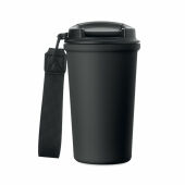 NAKANO - Gerecycled stalen beker 400ml - Zwart