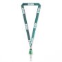 Gerecycled Polyester (rPET) sublimatie lanyard met badge reel met metalen krimp Gerecycled Polyester (rPET) sublimatie lanyard met badge reel met metalen krimp