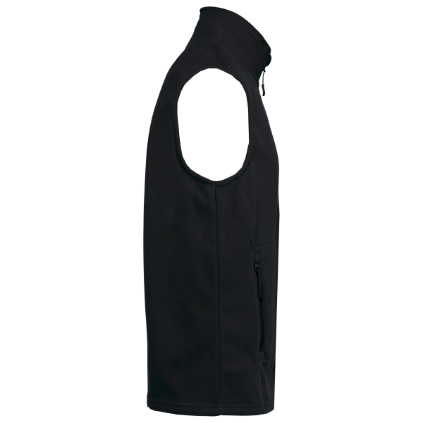 Ecologische uniseks bodywarmer van microfleece Black XS Ecologische uniseks bodywarmer van microfleece Black XS