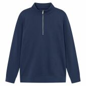 Brickstone unisex half zip sweater, 280 gr/m² - Navy