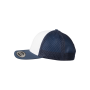 Retro Truckerpet met gekleurde klep NAVY / WHITE One Size