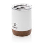 RCS gerecycled roestvrijstalen koffiebeker met kurk, wit RCS gerecycled roestvrijstalen koffiebeker met kurk, wit