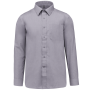 Overhemd in onderhoudsvriendelijk polykatoen-popeline heren Silver 4XL