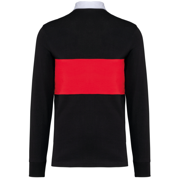 Rugbypolo met lange mouwen Black / Sporty Red 5XL Rugbypolo met lange mouwen Black / Sporty Red 5XL