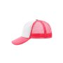 5 Panel Polyester Mesh Cap white/neon-pink