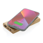 Bamboe 8.000 mAh 5W draadloze powerbank, bruin