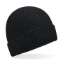 Biologisch katoenen muts met technische patch Black One Size