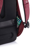 Bobby Hero Regular, anti-diefstal rugzak, rood, zwart