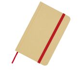Reed A6 gerecycled notitieboek met harde kaft en effen pagina's - Rood