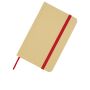 Reed A6 recycled hard cover notebook with plain pages - Red