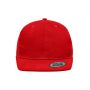 6 Panel Flat Peak Cap red one size