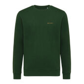 Iqoniq Etosha lichtgewicht gerecycled katoen sweater, forest green (L)