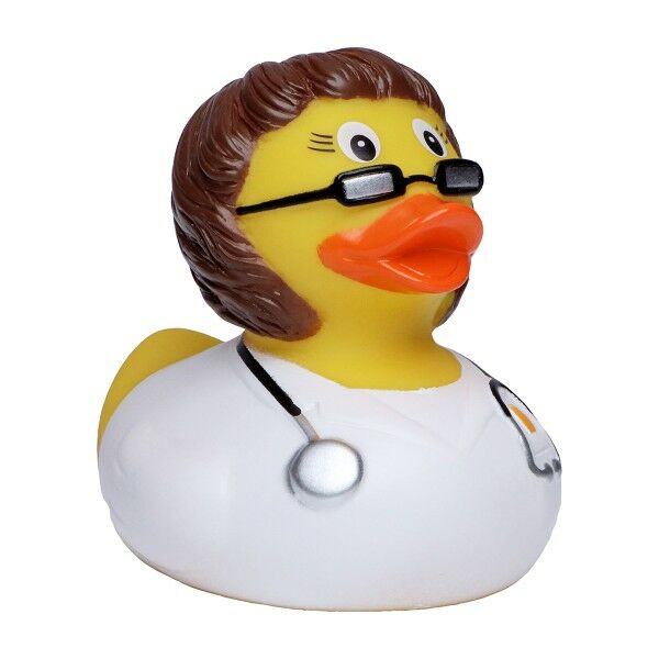 Squeaky duck doctor brunette