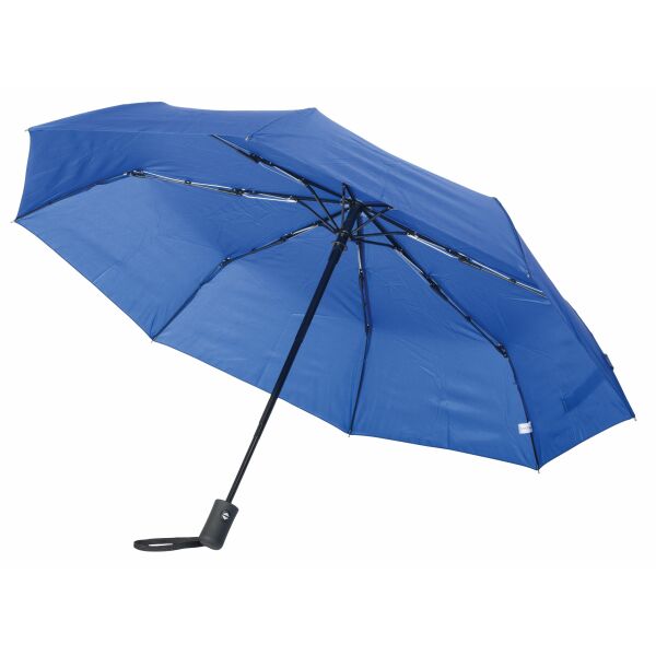 Volautomatische windproof pocket paraplu. PLOPP blauw