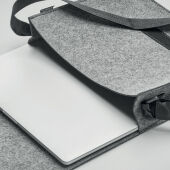 BAGLO - Vilten laptoptas van RPET - Grijs