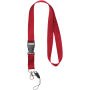 Sagan lanyard met afneembare gesp en telefoonhouder - Rood