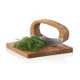 AdHoc RoccaVerde hakmes met snijplank, bruin