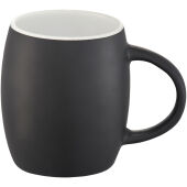 Hearth 400 ml mok met houten onderzetter - Zwart/Wit Hearth 400 ml mok met houten onderzetter - Zwart/Wit