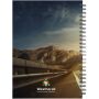 Desk-Mate® A5 ongedateerde agenda met harde kaft - Wit/Zwart