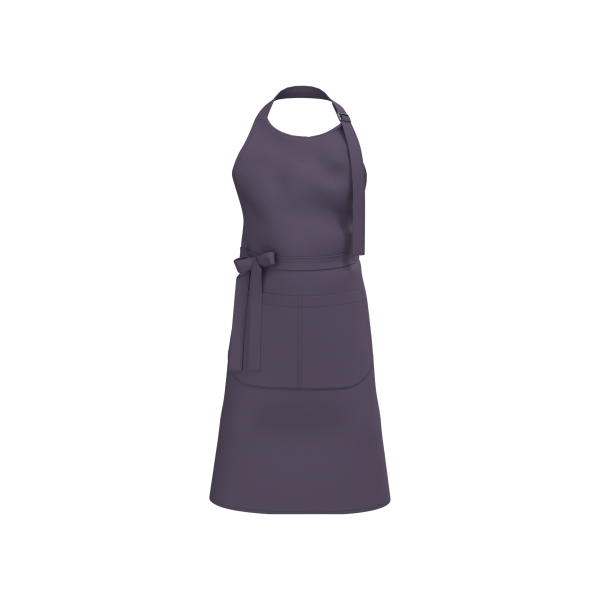 Schort met zak van biologisch katoen Deep Plum One Size Schort met zak van biologisch katoen Deep Plum One Size
