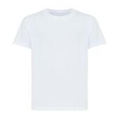 Iqoniq Koli kids lichtgewicht gerecycled katoen t-shirt, wit (7-8 y)