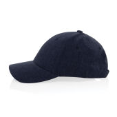 Milo AWARE™ recycled heather 6 paneel cap 200gr, donkerblauw