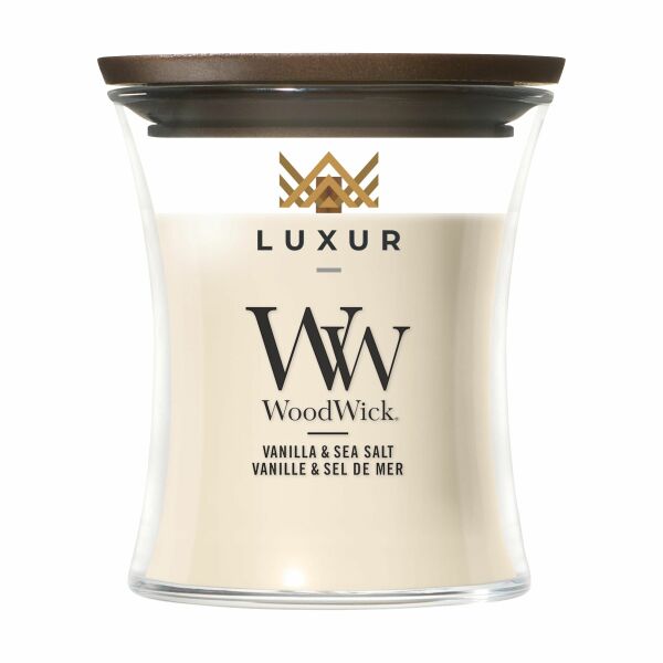 WoodWick Vanilla & Sea Salt Mini Candle geurkaars