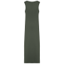 Ecologische verwassen damesjurk in jersey Washed Organic Khaki L