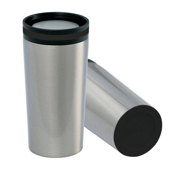 Thermobeker RETUMBLER-myDRINQEO - zwart, zilver Thermobeker RETUMBLER-myDRINQEO - zwart, zilver