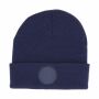 Nilton's Gebreide muts met rond label - Navy