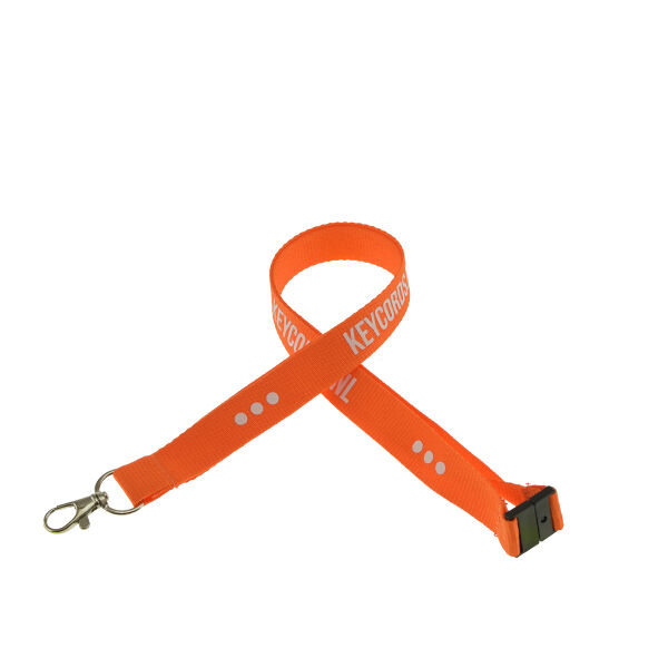 Keycord met safety clip - oranje