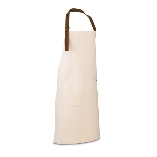 HOLM. 100% katoenen canvas schort (320 g/m²) met metalen details