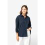 Ecologisch damesoverhemd van lyocell Washed Dark Navy XS