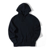 Iqoniq Rila lichtgewicht gerecycled katoen hoodie, zwart (4XL)