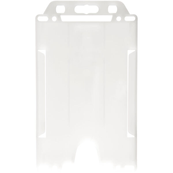 Pierre recycled plastic card holder - Frosted clear
