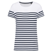 White / Navy Stripes