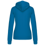 Damessweater met capuchon in contrasterende kleur Tropical Blue / White S