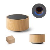 ARBER. Draagbare 3W luidspreker met 4 uur autonomie in bamboe en gerecycled ABS (100% rABS)