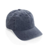 BEAU AWARE™ Washed 6 panel 270gsm cotton twill cap, donkerblauw