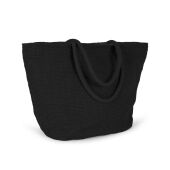 Tas in gebreid jute Black One Size