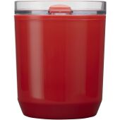 Hudson 180 ml dubbelwandige beker van gerecycled plastic - Rood