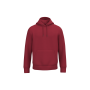 Ecologische uniseks sweater met capuchon Hibiscus Red XXL