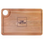 Plank met sapgeul en 'oog' beuken 34x22 cm