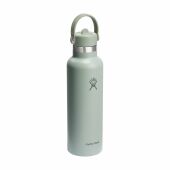 Hydro Flask Standard Mouth with Flex Straw Cap 621 ml waterfles - groen/grijs