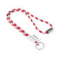 Polyester 2-kleurige koord-lanyard met full color label